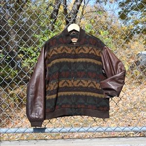 Woolrich Aztec Leather Jacket